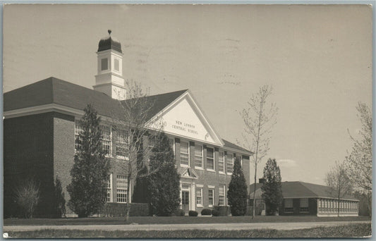 NEW LONDON CENTRAL SCHOOL NH VINTAGE REAL PHOTO POSTCARD RPPC