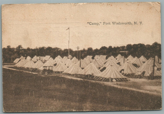 FT. WADSWORTH NY CAMP ANTIQUE POSTCARD