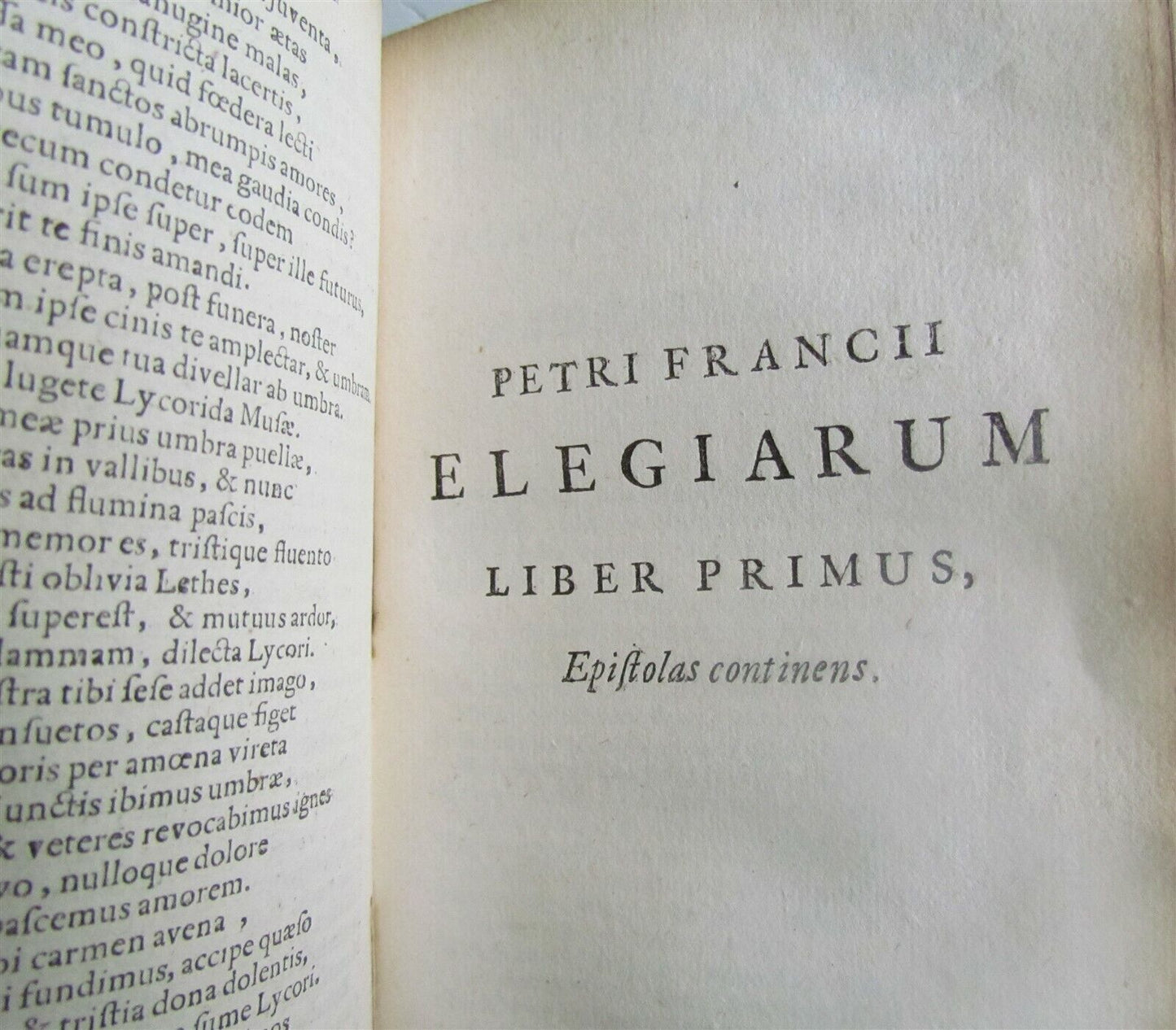 1682 LATIN POETRY COLLECTION by Petrus Francius PRIZED VELLUM BINDING ANTIQUE