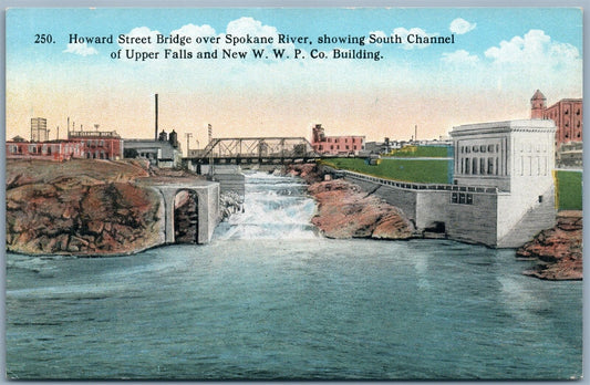 SPOKANE WA HOWARD STREET BRIDGE ANTIQUE POSTCARD