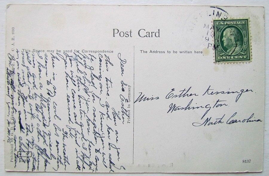 VINTAGE POSTCARD ROMIG SQUARE MIFFLINBURG PA