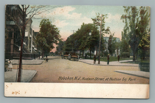 HOBOKEN NJ HUDSON STREET ANTIQUE POSTCARD