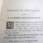 1872 THREADS OF KNOWLEDGE by Annie Carey antique