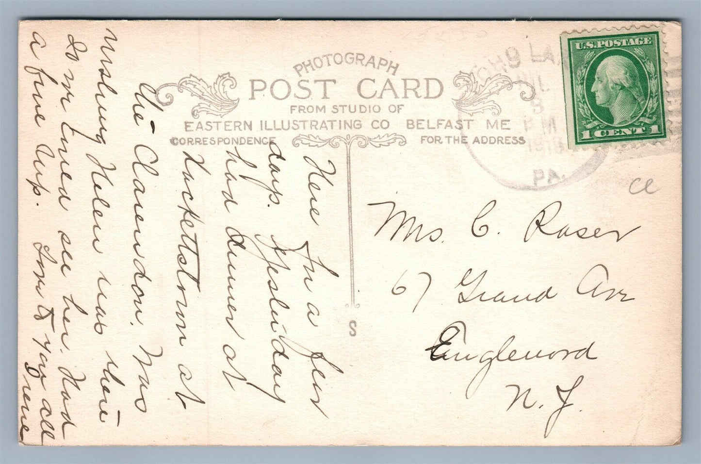 ECHO LAKE HOUSE PA VAN ALLEN AVENUE ANTIQUE REAL PHOTO POSTCARD RPPC