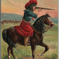 COWGIRL w/ RIFLE ANTIQUE POSTCARD