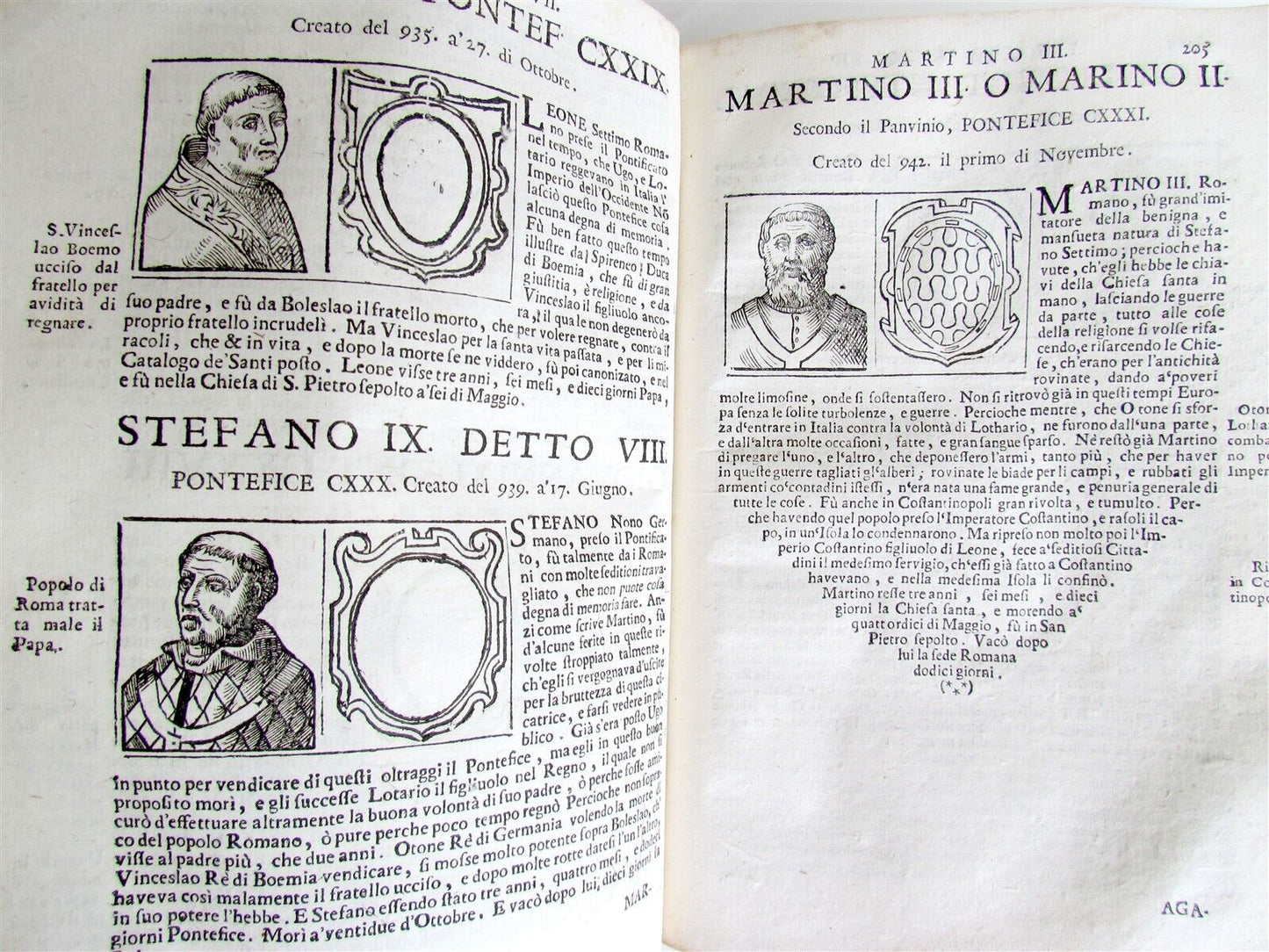 1715 BARTOLOMEO PLATINA LIVES of POPES antique 18th CENTURY ILLUSTRATED