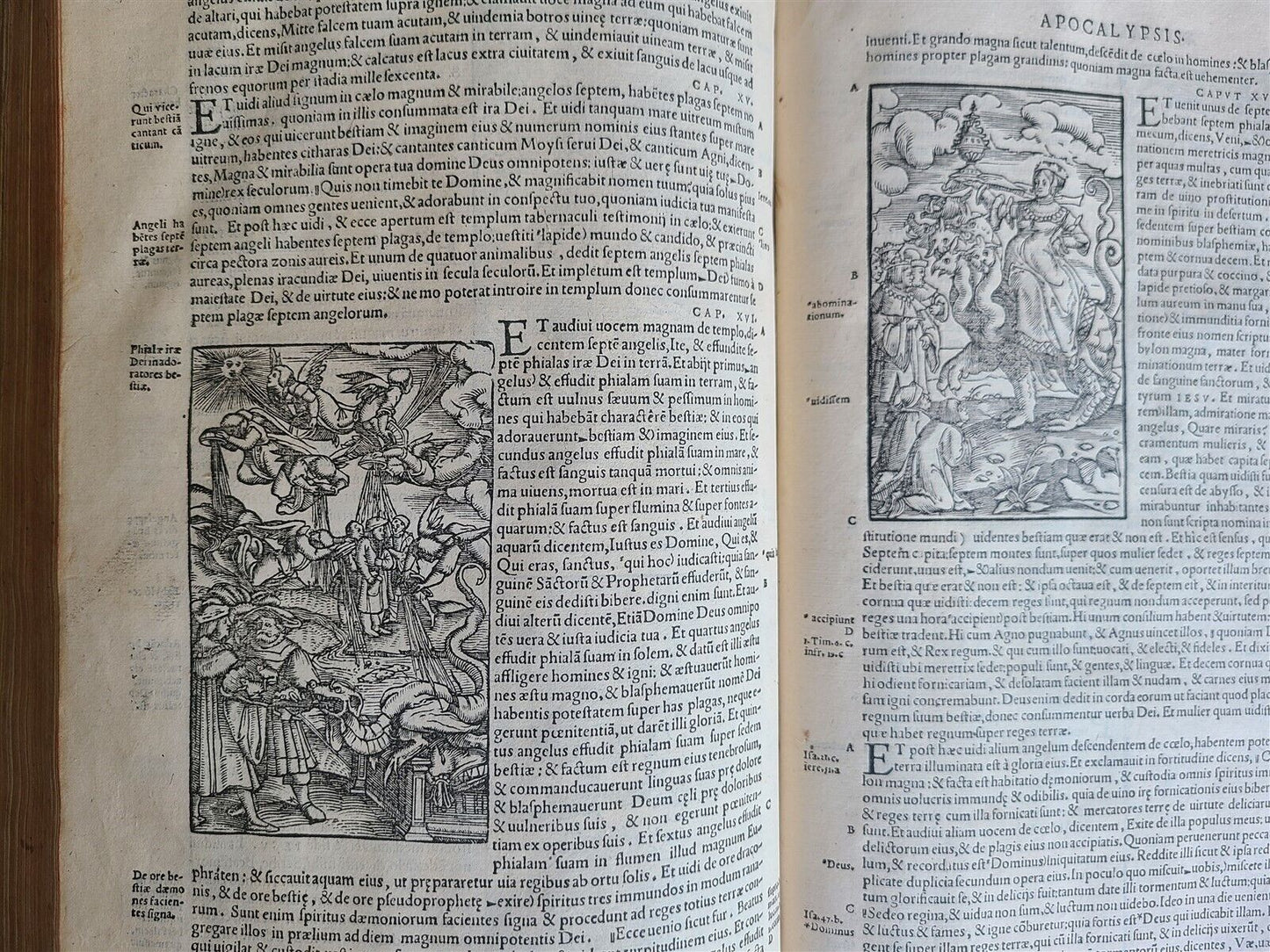 1543 BIBLE LATIN ANTIQUE FOLIO ILLUSTRATED HANS HOLBEIN ZWINGLIBIBEL APOCALYPSE