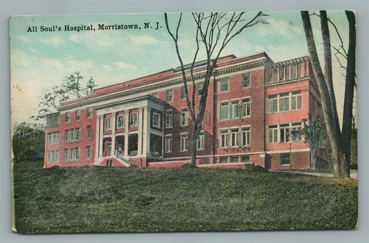 MORRISTOWN NJ ALL SOUL'S HOSPITAL ANTIQUE POSTCARD