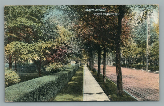 LONG BRANCH NJ BATH AVENUE ANTIQUE POSTCARD