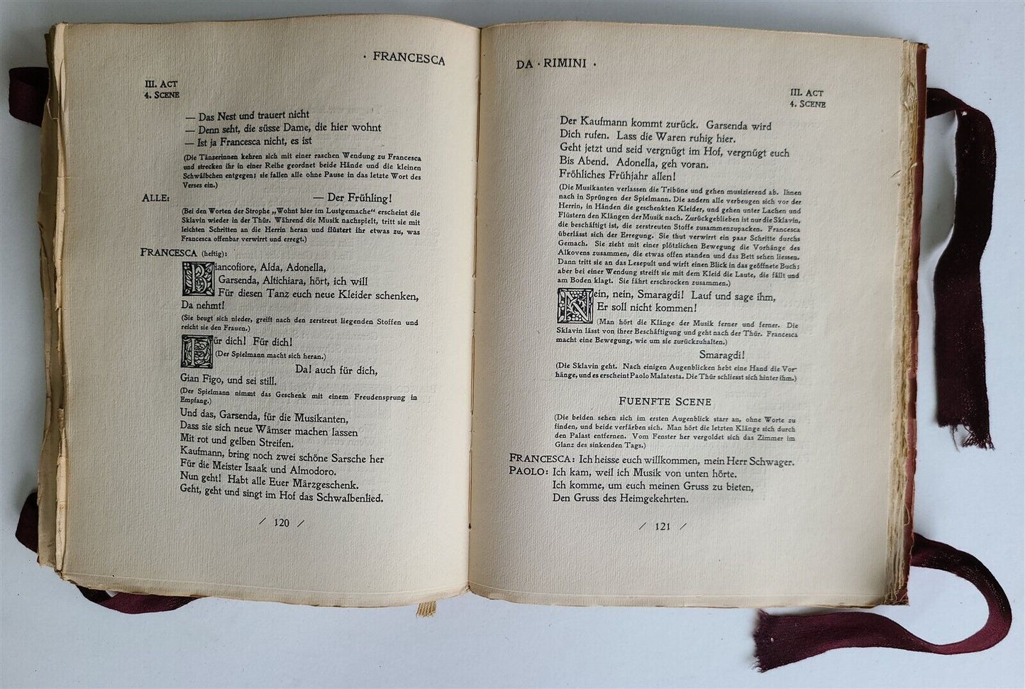 1903 FRANCESCA DA RIMINI EINE TRAGOEDIE IN VERSEN antique by GABRIELE D'ANNUNZIO