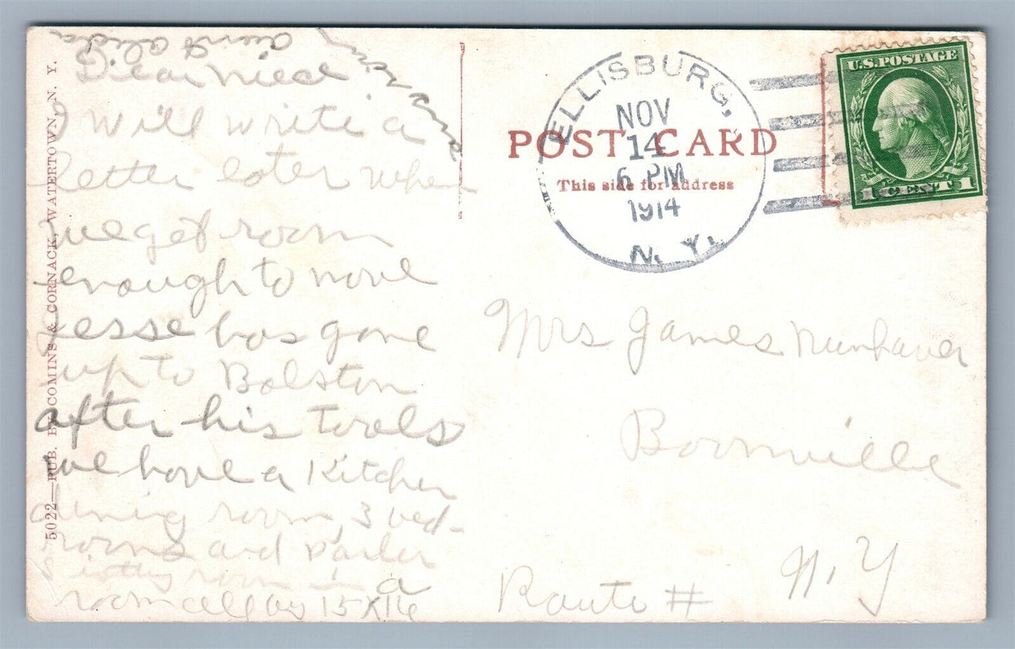 WATERTOWN NY PUBLIC SQUARE ANTIQUE POSTCARD