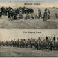 WAGON TRAIN MOUNTED SCOUTS WWI ERA ANTIQUE POSTCARD