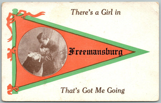 FREEMANSBURG PA 1913 ANTIQUE POSTCARD
