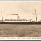 STEAMSHIP R.M.S.P. ALMANZORA SOUTH AMERICAN SERVICE ANTIQUE POSTCARD