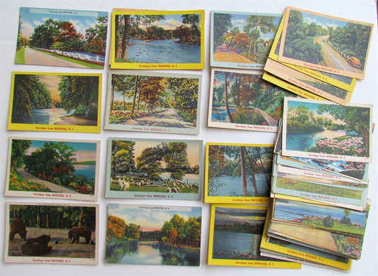 RINGOES NJ greetings LOT OF 56 VINTAGE POSTCARDS