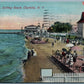 CHARLOTTE NY BATHING BEACH 1911 ANTIQUE POSTCARD