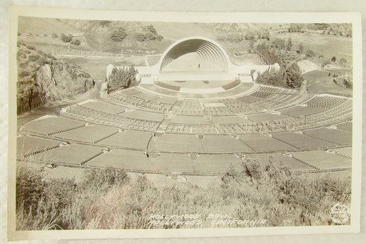 HOLLYWOOD BOWL LOS ANGELES CALIFORNIA VINTAGE REAL PHOTO POSTCARD RPPC