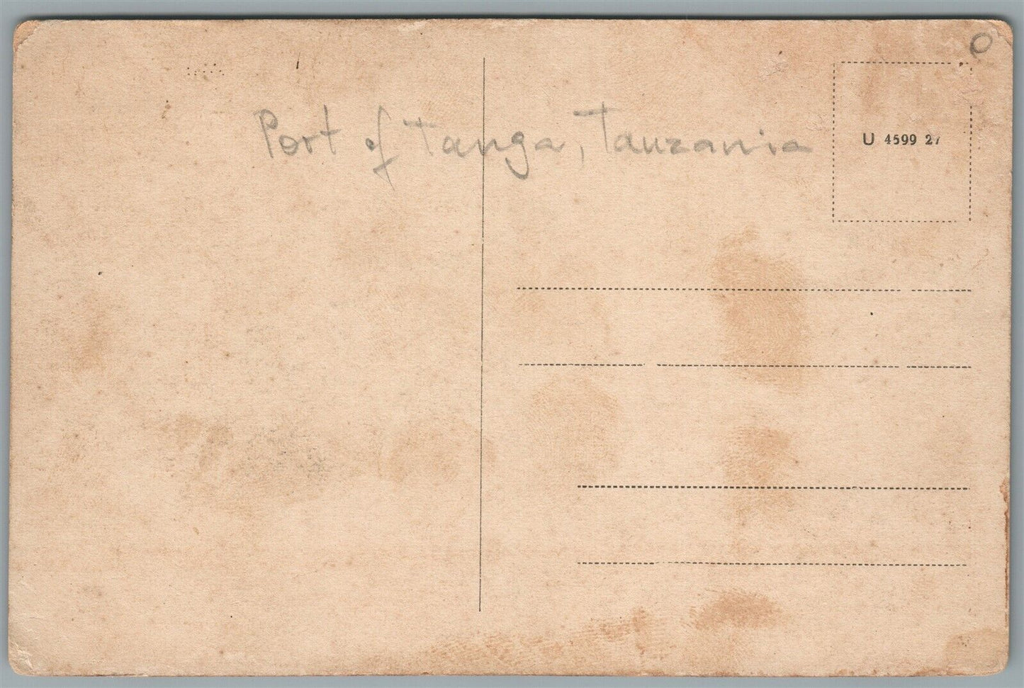 TANZANIA PORT OF TANGA ANTIQUE POSTCARD