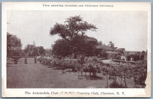CLARENCE NY AUTOMOBILE CLUB ANTIQUE POSTCARD