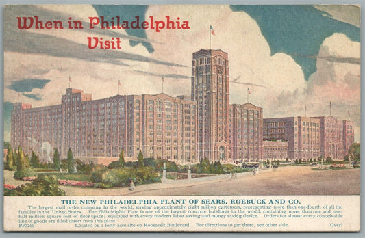 PHILADELPHIA PA PLANT OF SEARS ROEBUCK & CO. ANTIQUE POSTCARD
