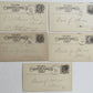 1876 LOT of 5 COMMERCIAL BANK of COLUMBUS OHIO ANTIQUE STATEMENT CARDS POSTCARDS