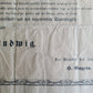 1848 GERMAN BROADSIDE of GRAND DUKE LUDWIG III antique 16.5 by 20.5"