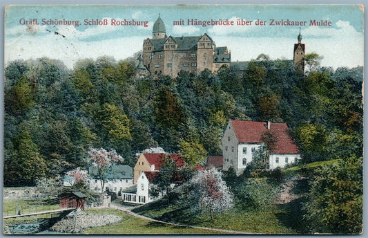 ZWICKAU GERMANY CASTLE ANTIQUE POSTCARD FELDPOST