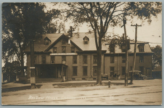 CAMDEN ME BAYVIEW HOUSE HOTEL ANTIQUE REAL PHOTO POSTCARD RPPC