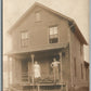 VILLAGE COUPLE AT HOME ANTIQUE REAL PHOTO POSTCARD RPPC