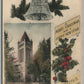 UNIVERSITY OF ILLINOIS NEW YEAR CHRISTMAS ANTIQUE POSTCARD