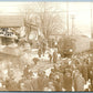 BATTLE CREEK MI TRAIN WRECK RAILROAD ACCIDENT ANTIQUE REAL PHOTO POSTCARD RPPC