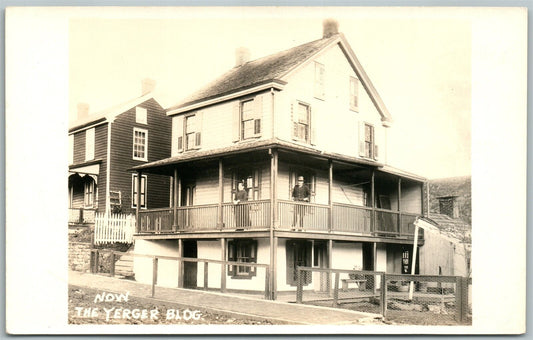 SOUDERTON PA YERGER BLDG VINTAGE REAL PHOTO POSTCARD RPPC