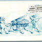 FANCY GOODS FIGHT w/ GIANT FLY ANTIQUE ADVERTISING VICTORIAN TRADE CARD