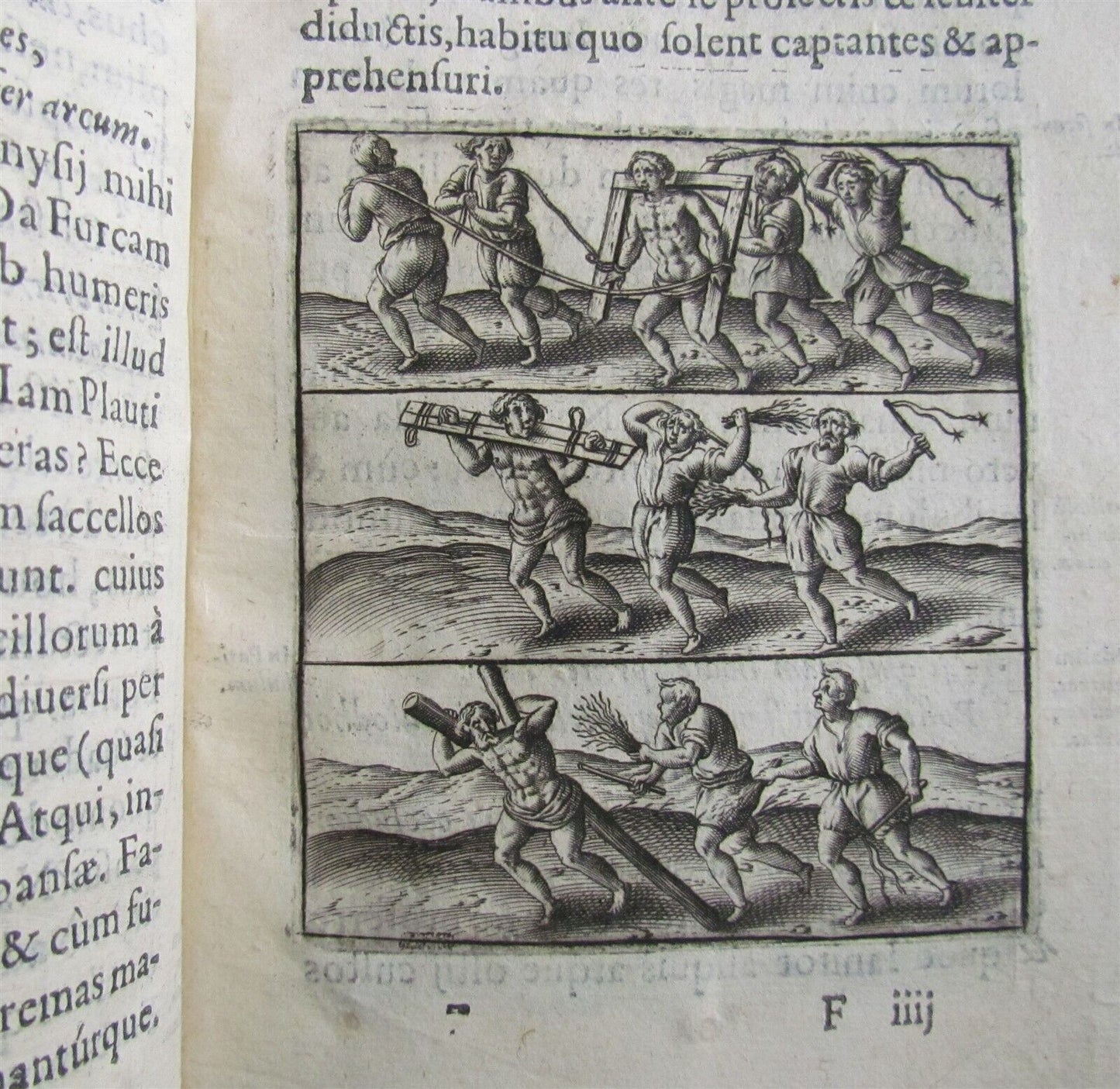 1602 DE CRUCE LIBRI TRES by Justus LIPSIUS antique ILLUSTRATED w/ 19 WOODCUTS