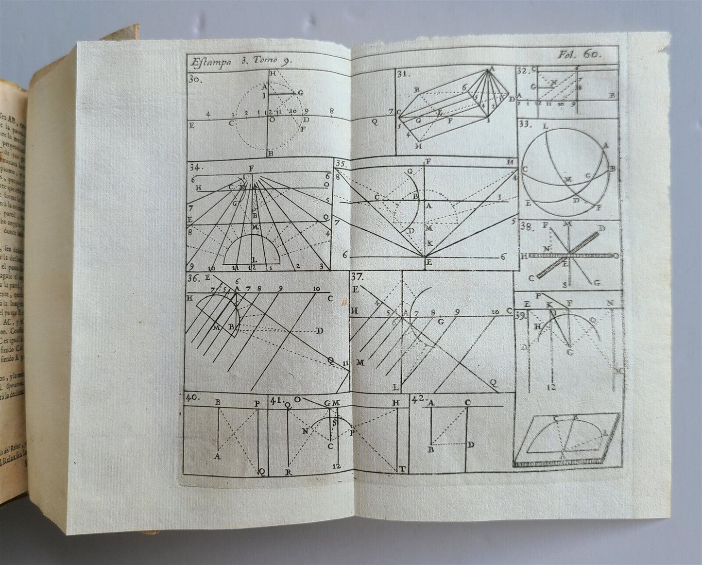 1727 MATHEMATICS in SPANISH Compendio mathematico antique ASTROLOGIA GNOMONICA