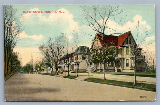 MILLVILLE NJ CEDAR STREET ANTIQUE POSTCARD