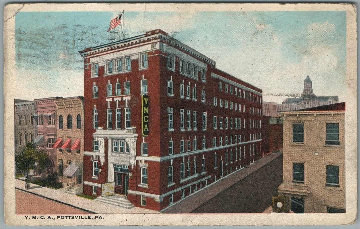 POTTSVILLE PA YMCA ANTIQUE POSTCARD