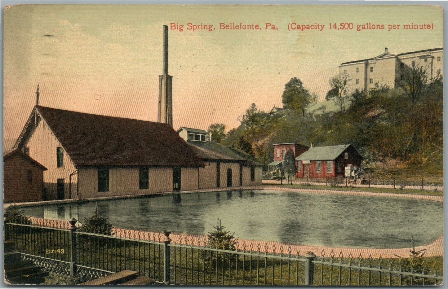 BELLEFONTE PA BIG SPRING ANTIQUE POSTCARD