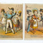 BRITISH NAVY w/ GIRLS 4 ANTIQUE VICTORIAN TRADE CARDS