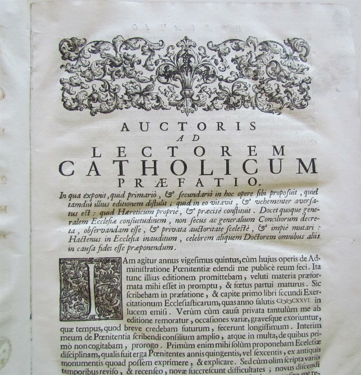 1702 VELLUM BOUND ANTIQUE FOLIO by JEAN MORIN