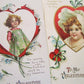 LOT of 13 VALENTINE EMBOSSED ANTIQUE POSTCARDS w/ BOYS GIRLS FLOWERS