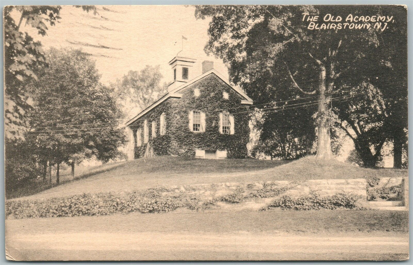 BLAIRSTOWN NJ OLD ACADEMY 1922 ANTIQUE POSTCARD