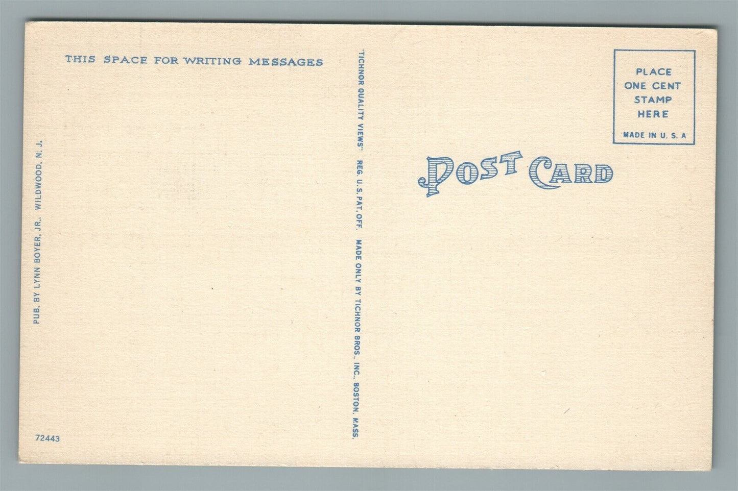 WILDWOOD ON THE SEA GOOD FISHING VINTAGE POSTCARD