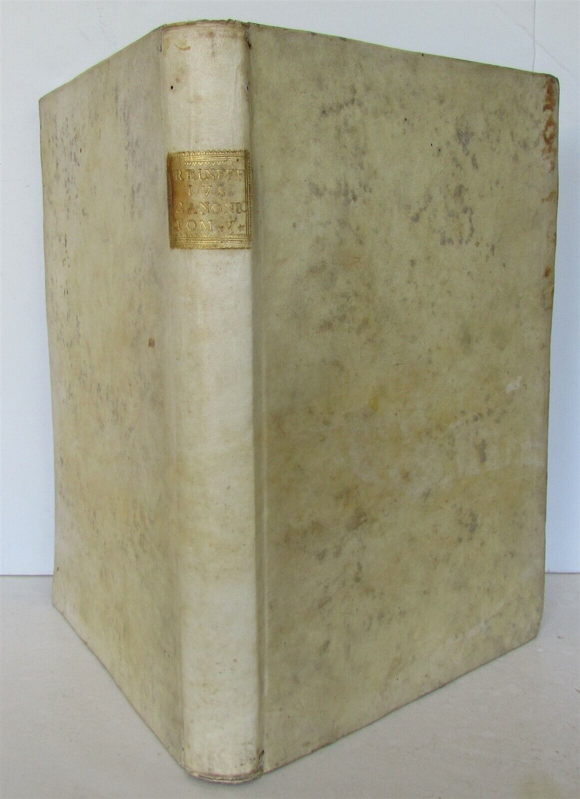 1730 ANTIQUE ANACLETO REIFFENSTUEL VELLUM BOUND FOLIO 9.5 x 13.5" 18th CENTURY