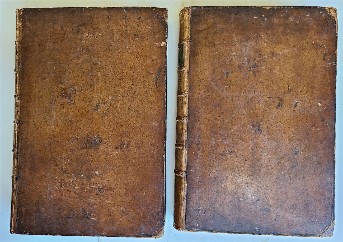 1764 BIBLE by ANTHONY PURVER QUAKER antique 2 FOLIO VOLUMES scarce