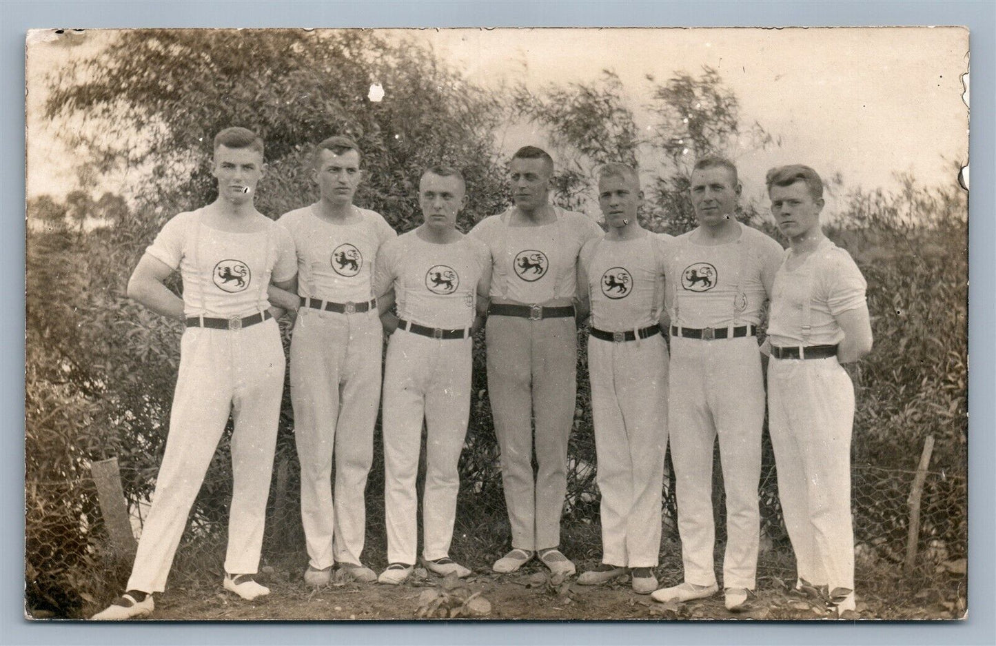 ATHLETIC TEAM ANTIQUE REAL PHOTO POSTCARD RPPC