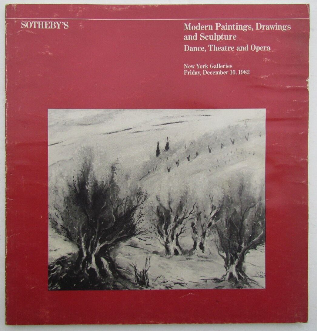 DANCE THEATRE OPERA PAINTINGS SOTHEBY'S 1982 AUCTION CATALOG