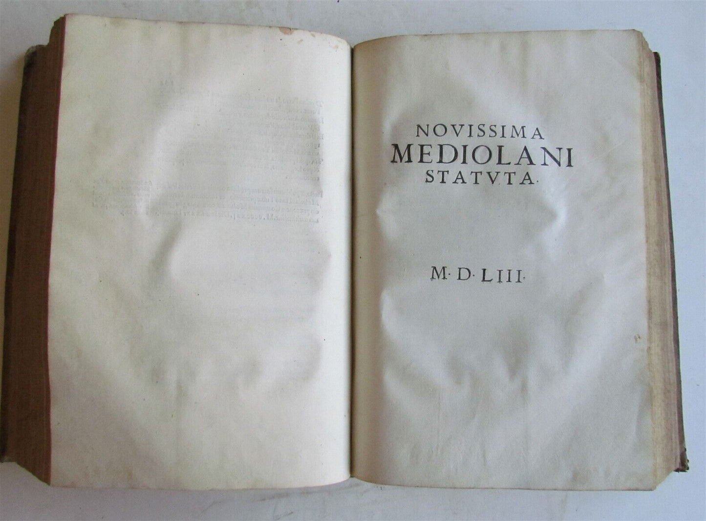 1552 MILAN HISTORY antique VELLUM BOUND FOLIO 16th CENTURY Statuti di Milano