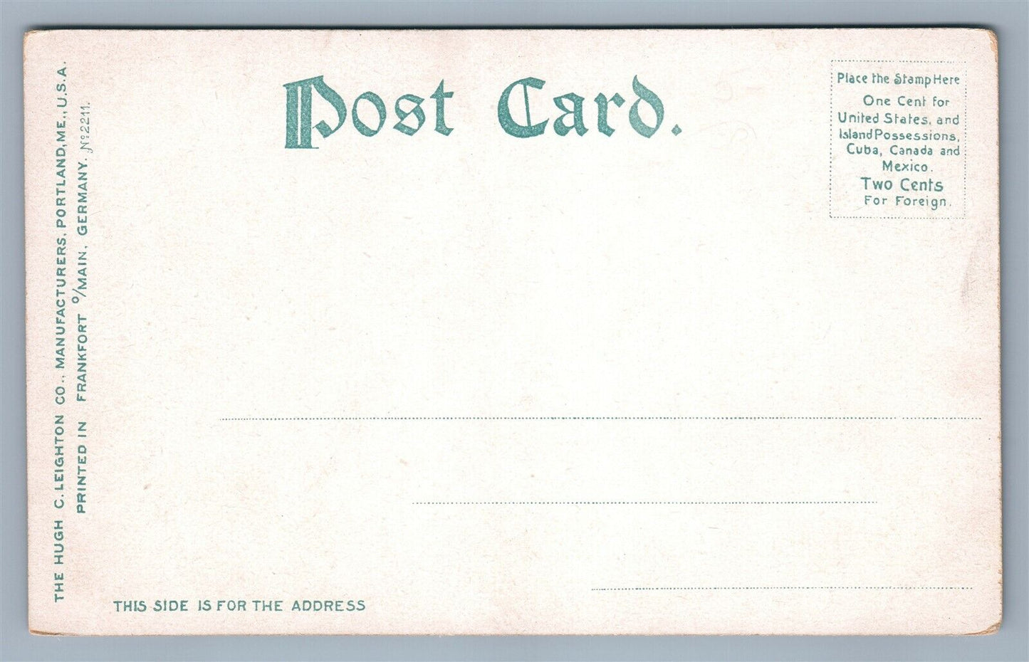 HAVERHILL MA FIRST POST OFFICE UNDIVIDED ANTIQUE POSTCARD