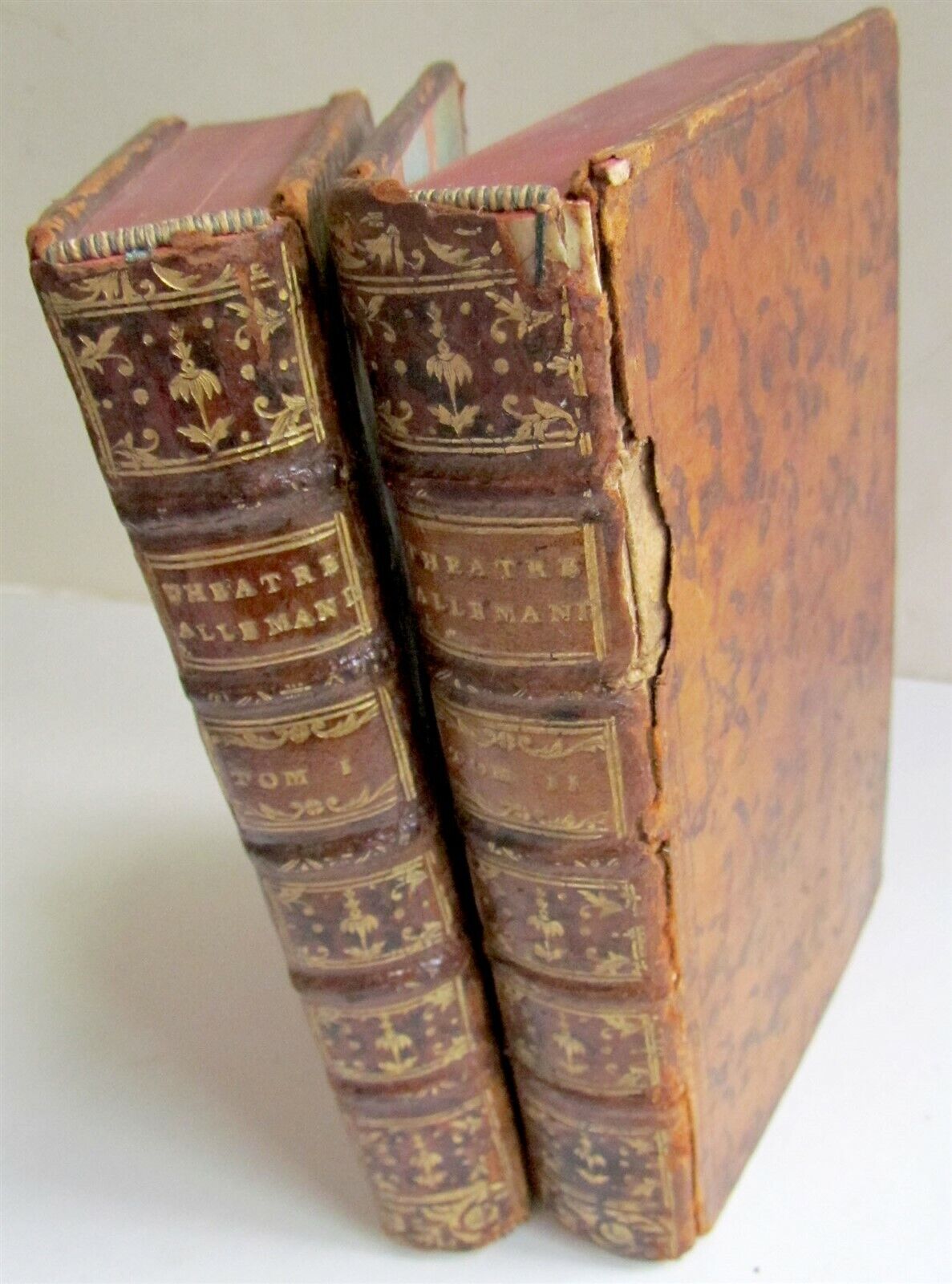 GERMAN THEATRE 1772 2 volumes Theatre Allemand in FRENCH antique